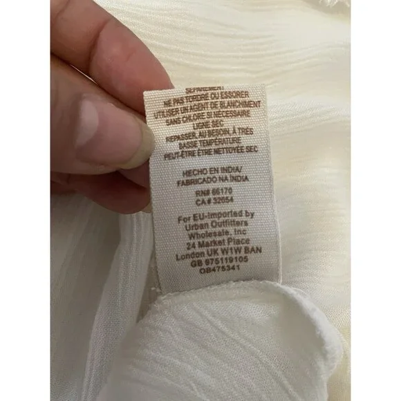 Free People Diamond Embroidered Peasant Long Sleeve Tunic Dress Top Size Medium - Picture 12 of 12